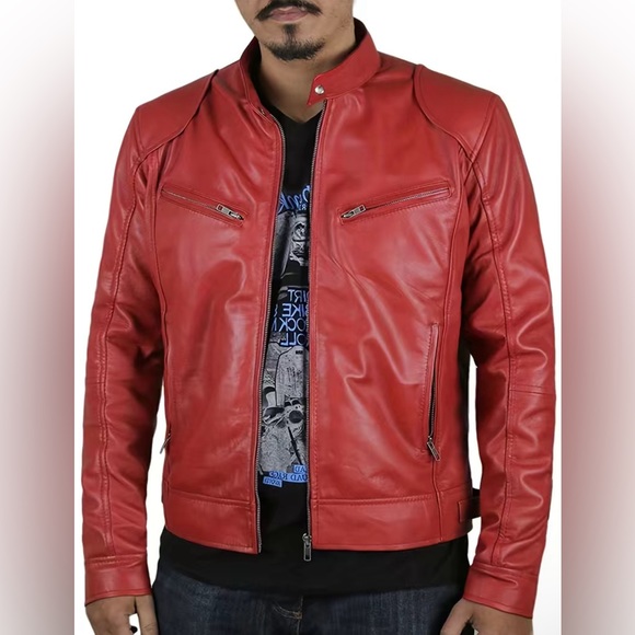 Jackets & Coats Mens Lightweight Slim Fit Faux Leather Jacket Poshmark
